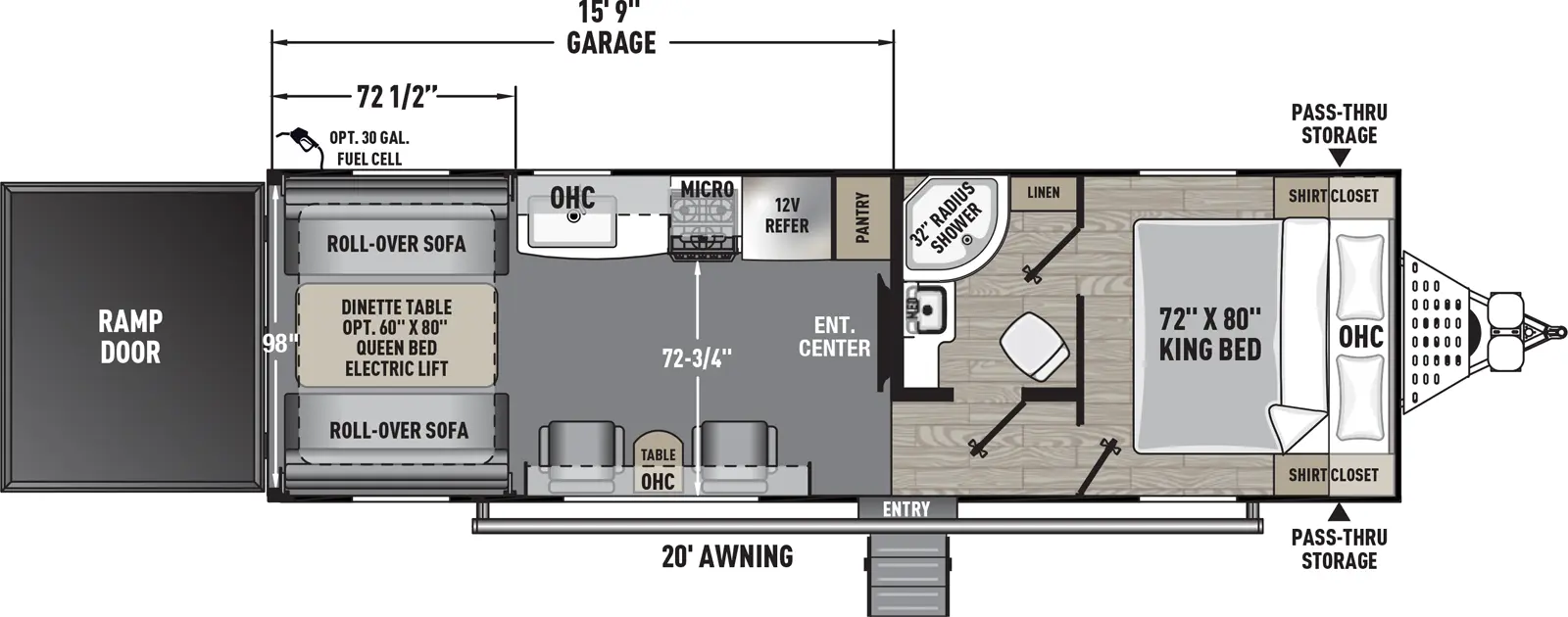 Adrenaline 27LT Floorplan